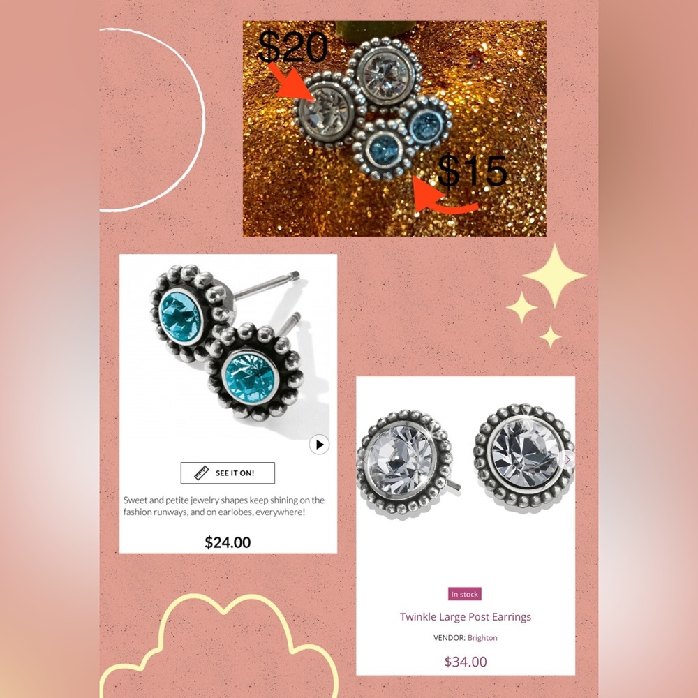 Brighton twinkle earrings. Large and mini